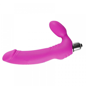 Vibrador Penetrador Duplo Com Glande E Cápsula 10 Vibrações