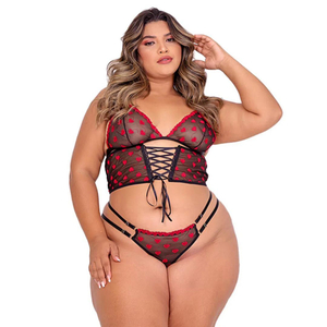 Conjunto Plus Size Amor Ardente Em Tule Tallyta Moda Apimentada