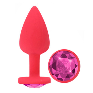 Plug Anal Diamond Colors Aveludado Vermelho Delicious