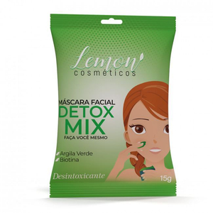 Máscara Facial Argila Verde Detox Mix 15g Lemon Cosméticos