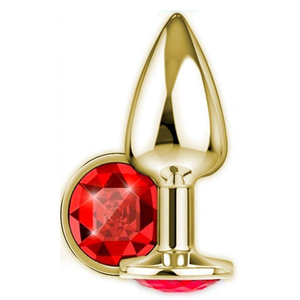 Plug Anal Pedra De Cristal Dourado Grande Vibe Toys