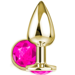 Plug Anal Pedra De Cristal Dourado Grande Vibe Toys