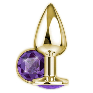 Plug Anal Pedra De Cristal Dourado Grande Vibe Toys