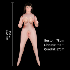 Boneca Inflável Victória Brunette Com Seios Em Silicone Lovetoy