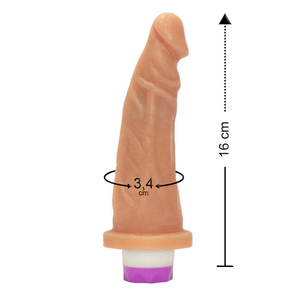 Prótese Com Vibrador Interno E Veias Salientes 16 X 3,4cm êxtase