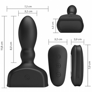 Plug Anal Inflável Harriet 12 Vibrações Com Controle Wireless Pretty Love