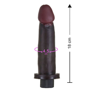 Protese Realistica Vibro Interno Hot Black Hot Flowers