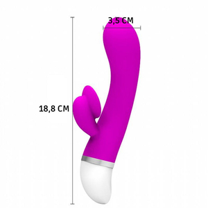 Vibrador Ponto G Com Estimulador Clitoriano 30 Vibrações Bert Pretty Love