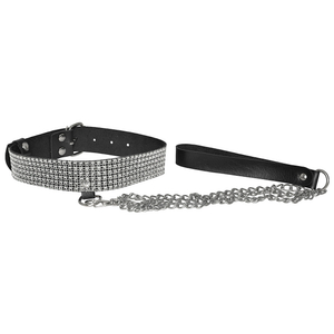 Choker Strass Com Guia Dominatrix