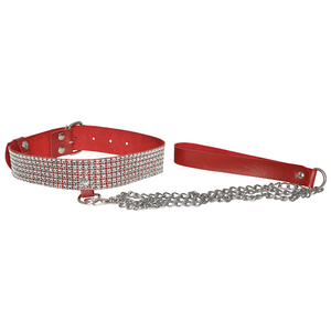 Choker Strass Com Guia Dominatrix