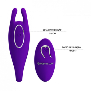 Vibrador De Casal Bill Com Controle Wireless 12 Modos De Vibrações Pretty Love