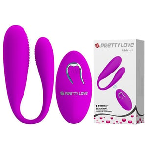 Vibrador De Casal Aldrich Com Controle Wireless 12 Vibrações Pretty Love