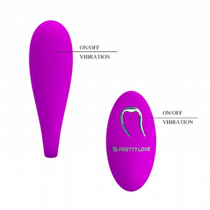 Vibrador De Casal Aldrich Com Controle Wireless 12 Vibrações Pretty Love