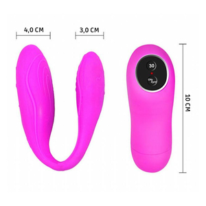 Vibrador De Casal Indulgence Com Controle Wireless 30 Vibraçoes Pretty Love