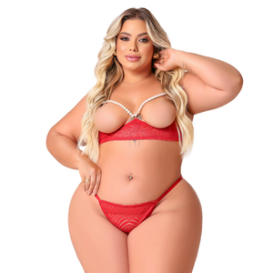 Conjunto Beije Tudo Plus Size Coleção Kisses Tallyta Moda Apimentada