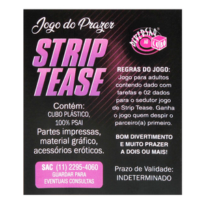 Strip Tease Jogo Do Prazer Diversao Ao Cubo