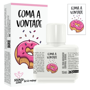 Coma A Vontade Gel Dessensibilizante 15ml E Tatuagem Segred Love