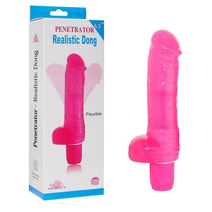 Prótese Com Vibrador Interno Multivelocidades Realistic Dong Aphrodisia