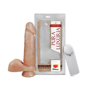 Pênis Realístico Maciço Com Vibro E Ventosa 16 X 3,5cm Linha Pura Luxúria Sexy Fantasy