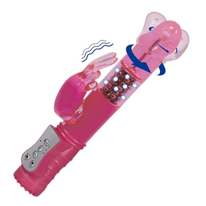 Vibrador Rabbit Long 7 Vibrações Com Rotação 360º Recarregável Vibe Toys