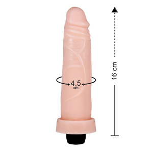 Pênis Realístico Em Cyberskin Com Vibro 16 X 4,5cm Linha Pura Ambição Sexy Fantasy