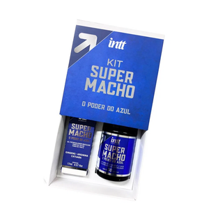 Kit Super Macho O Poder Do Azul 1 Super Macho 30 Cápsulas E 1 Super Macho Gel 17 Ml Intt