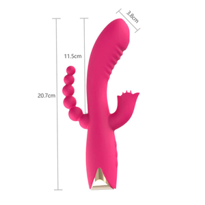 Vibrador Tripla Estimulação 10 Modos De Vibrações E 4 Velocidades Nv Toys