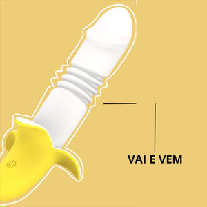 Vibrador Ponto G Vai E Vem Em Formato De Banana Com 12 Modos De Vai E Vem