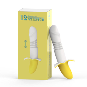 Vibrador Ponto G Vai E Vem Em Formato De Banana Com 12 Modos De Vai E Vem