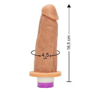 Prótese Com Vibrador Interno Kong 16,5 X 4,5cm êxtase