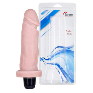 Protese Vibro Cyber Skin 15 X 4cm êxtase