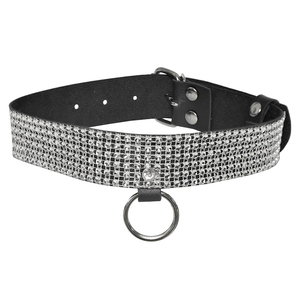 Choker Strass Com Argola Dominatrix