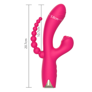 Vibrador Tripla Estimulação 10 Modos De Vibrações E Pulsação Nv Toys