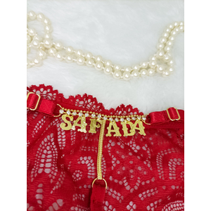 Calcinha Plus Size Strass Safada Em Renda Tallyta Moda Apimentada