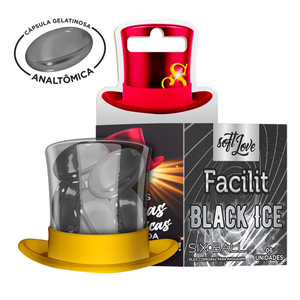 Six Ball Facilit Black Ice 6 Cápsulas Com óleo Corporal Dessensibilizante Soft Love