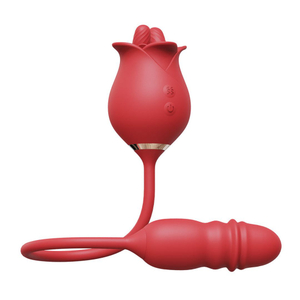 Vibrador Duplo Flexível Rose 10 Modos De Vai E Vem E Estimulação Vibe Toys