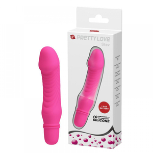 Vibrador Ponto G Em Silicone Stev 10 Vibrações Pretty Love