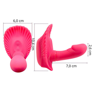 Vibrador Ponto G Fancy Clamshell Com Estimulador Clitoriano 30 Vibrações Pretty Love