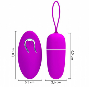 Vibrador Bullet Com Controle Remoto Bradley 12 Vibrações Pretty Love