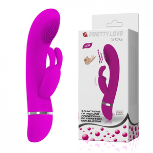 Vibrador Ponto G  Sog Com Pulsação E Cerdas Estimuladoras Pretty Love