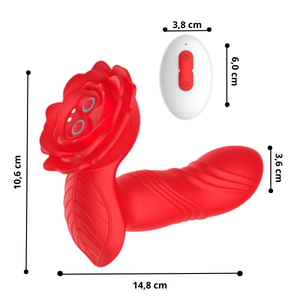 Vibrador Bud Flower 9 Vibrações E 9 Modos Vai E Vem App Control Vibe Toys