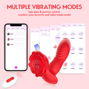 Vibrador Bud Flower 9 Vibrações E 9 Modos Vai E Vem App Control Vibe Toys