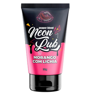 Neon Lub Gel Lubrificante Comestível 30g Brilha Na Luz Negra Pepper Blend