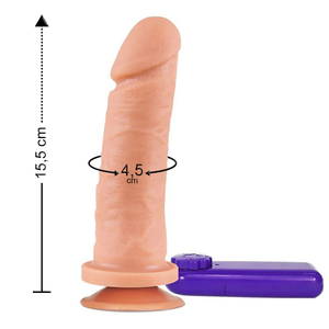 Protese Com Vibrador Externo Fogo Da Paixao 15,5 X 4,5 Hot Flowers