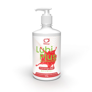 Lubi Plus Gel Umectante Morango Hot Beijável 500g Sexy Fantasy