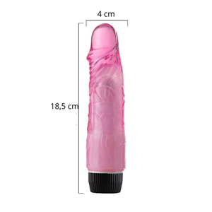 Pênis Realístico Em Jelly Com Vibro 18,5 X 4 Cm Vibe Toys