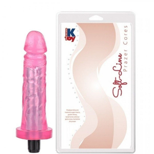 Prótese Colors Com Vibrador 17,5 X 3,8cm Ktoy