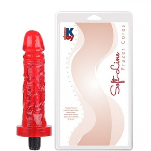 Prótese Colors Com Vibrador 17,5 X 3,8cm Ktoy