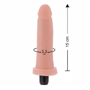 Protese Cyber Com Vibrador 15 X 3,3 Cm Ktoy