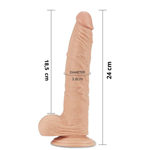 Prótese Realística Com Ventosa 3 Modos De Vibração Real Extreme 9.5 Lovetoy